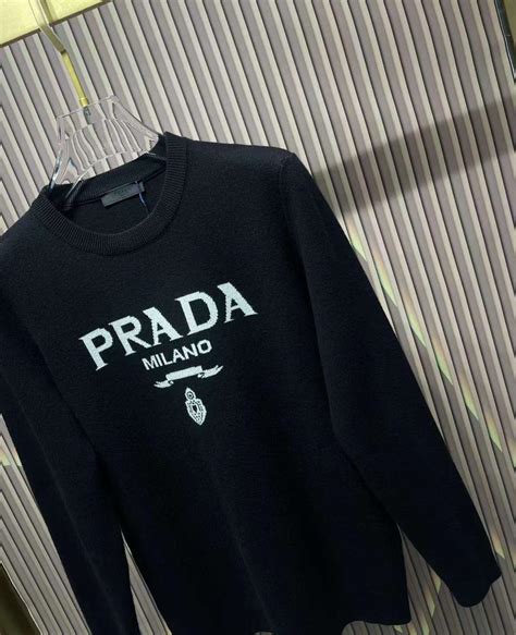 prada grey sweatshirt|Prada milano sweatshirt.